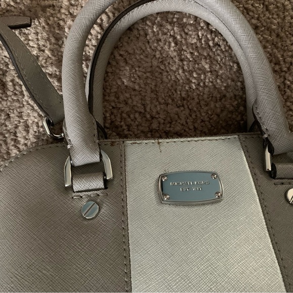 Michael Kors Medium Size Stripe Color Block Crossbody Purse Satchel Bag - Picture 9 of 9